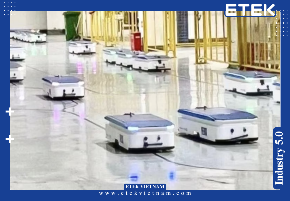 AGV dẫn đường bằng vạch từ