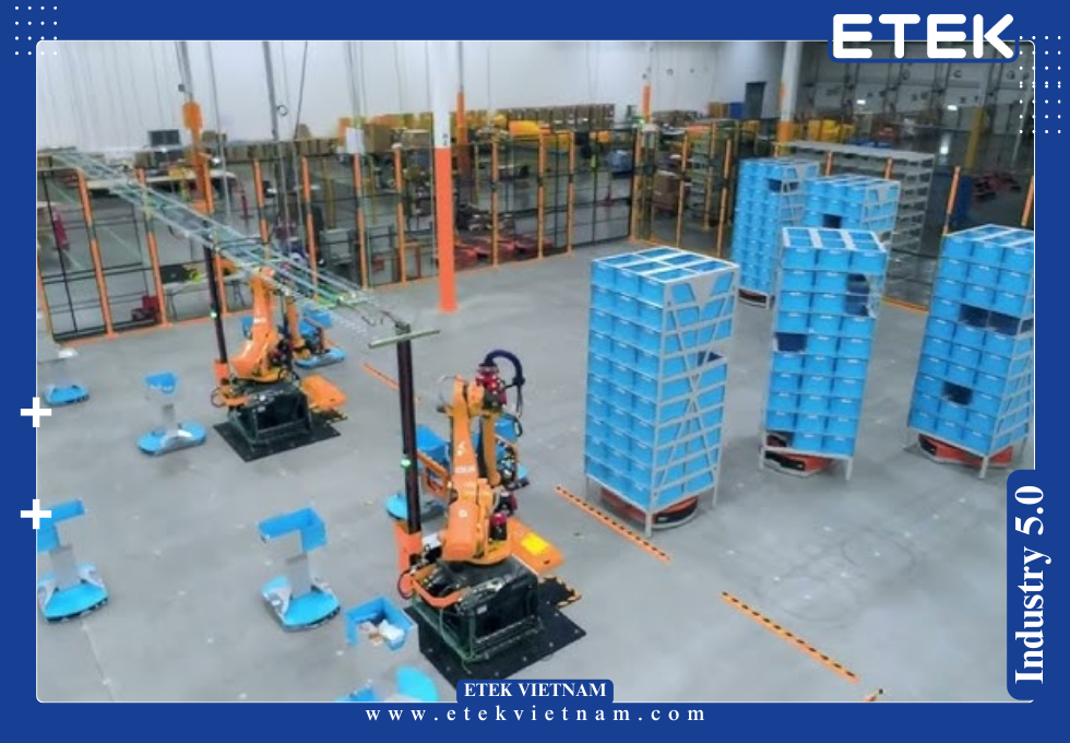 HỆ THỐNG ROBOT GẮP HÀNG TỰ ĐỘNG TRONG KHO HÀNG